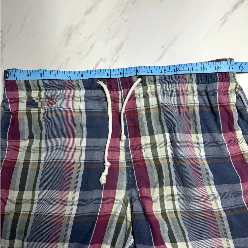 Vintage 1946 WASHED STONED & BEATEN Men's Draw String Plaid Shorts Size Large - Picture 10 of 11